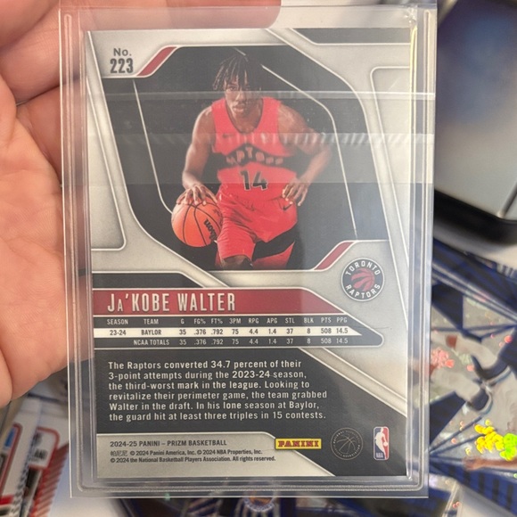 Toronto Raptors Ja'Kobe Walter Rookie Card - Picture 3 of 3